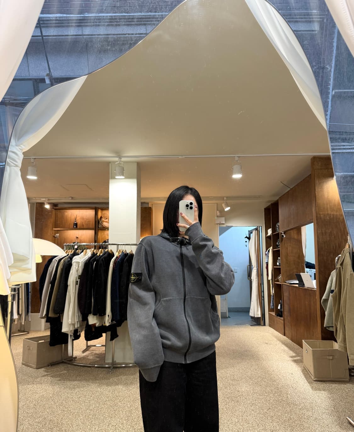 스톤 아일랜드 후드 집업 스웨트셔츠 상품이미지2