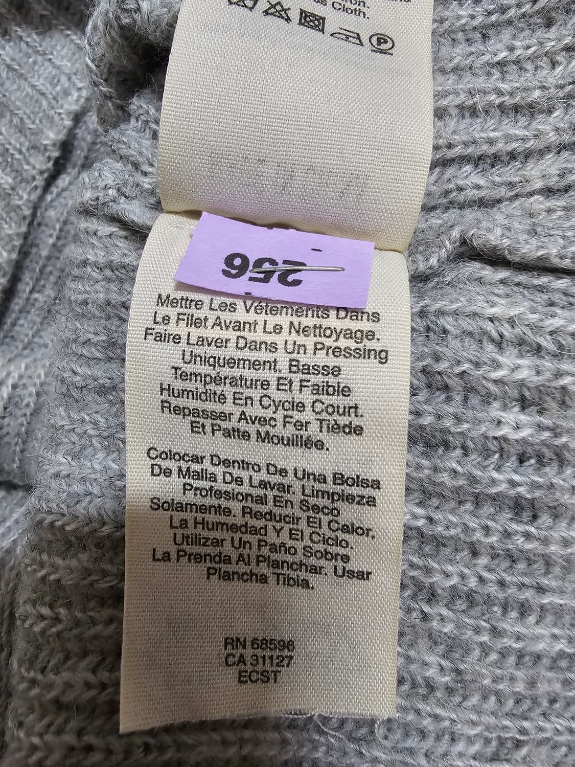 PureDKNY 알파카 37%혼방의오버핏 그레이 니트66 상품이미지5