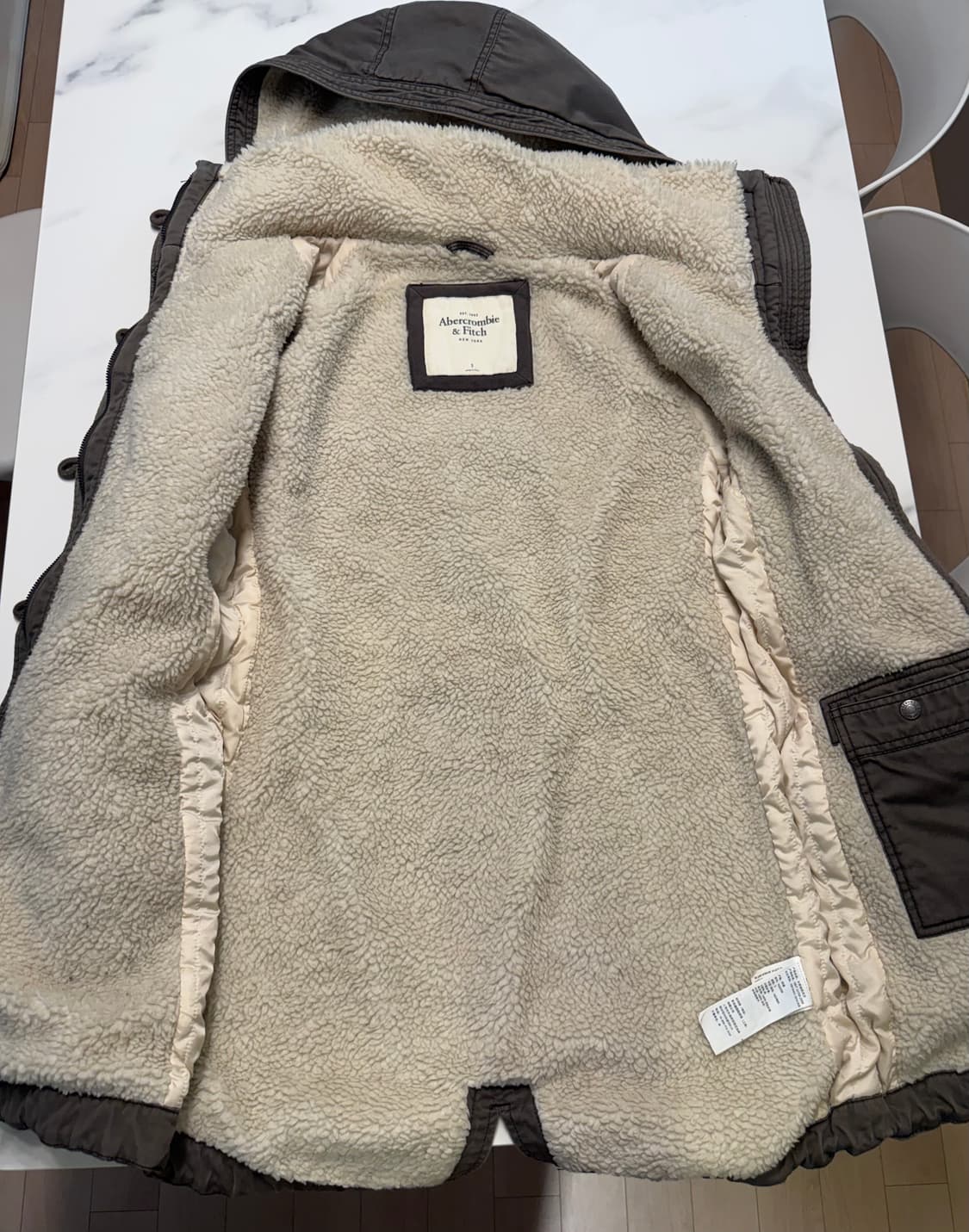 아베크롬비 양털 파카 S 정품 상품이미지4
