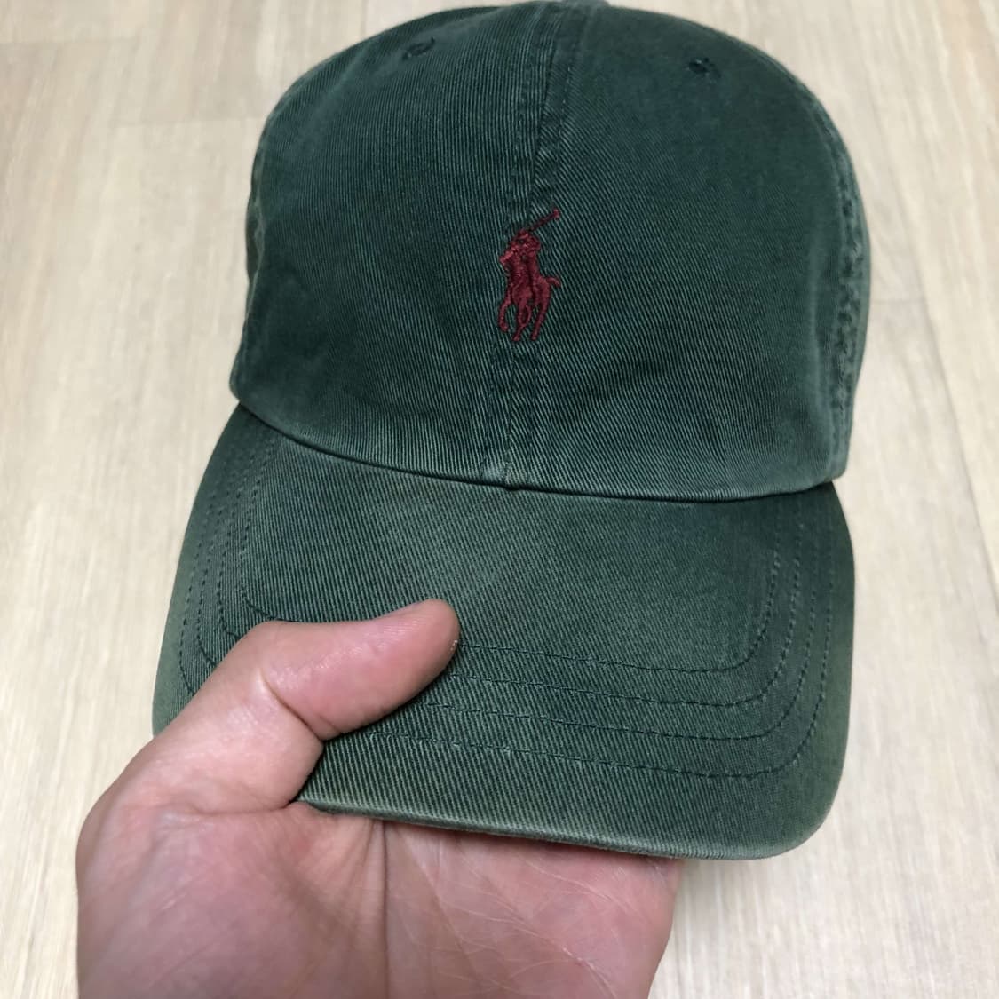 (ONE SIZE) 90's 폴로 랄프로렌 대만제 포니로고 선페이딩 볼캡 상품이미지2