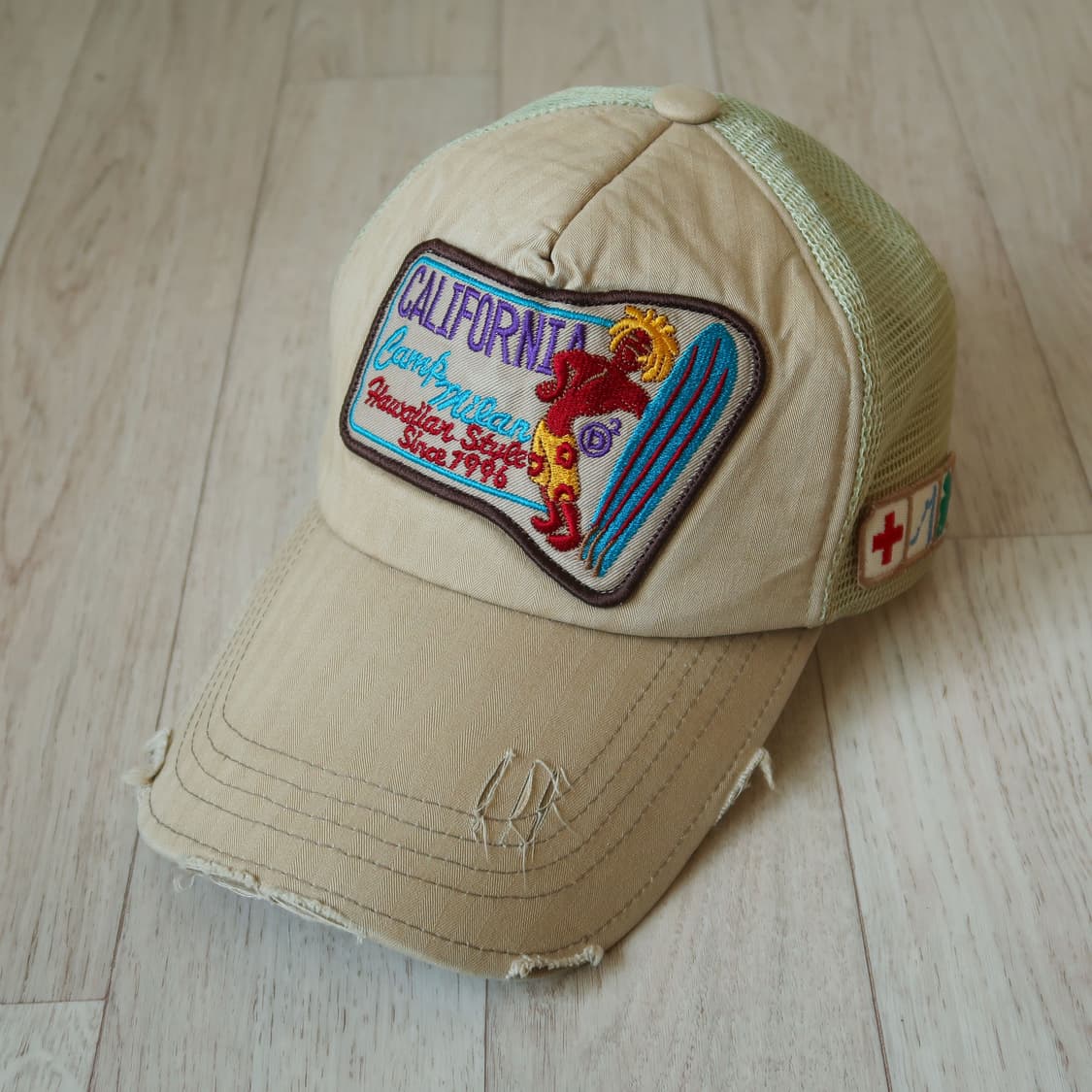 빈티지 캘리포니아 서핑 매쉬 캡 상품이미지1