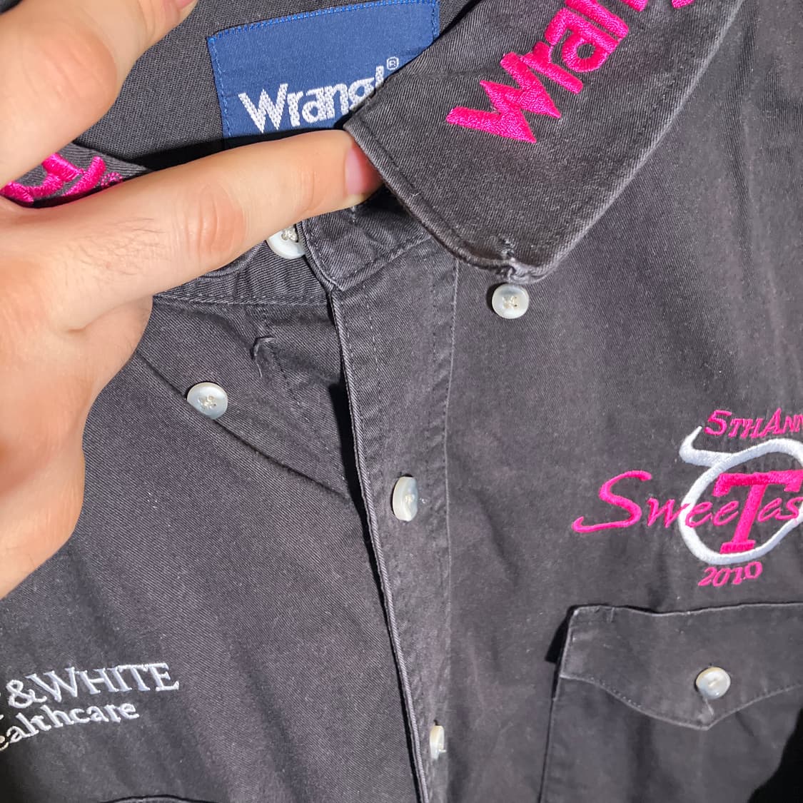 XL-2XL)랭글러 자수 패치 셔츠 상품이미지4