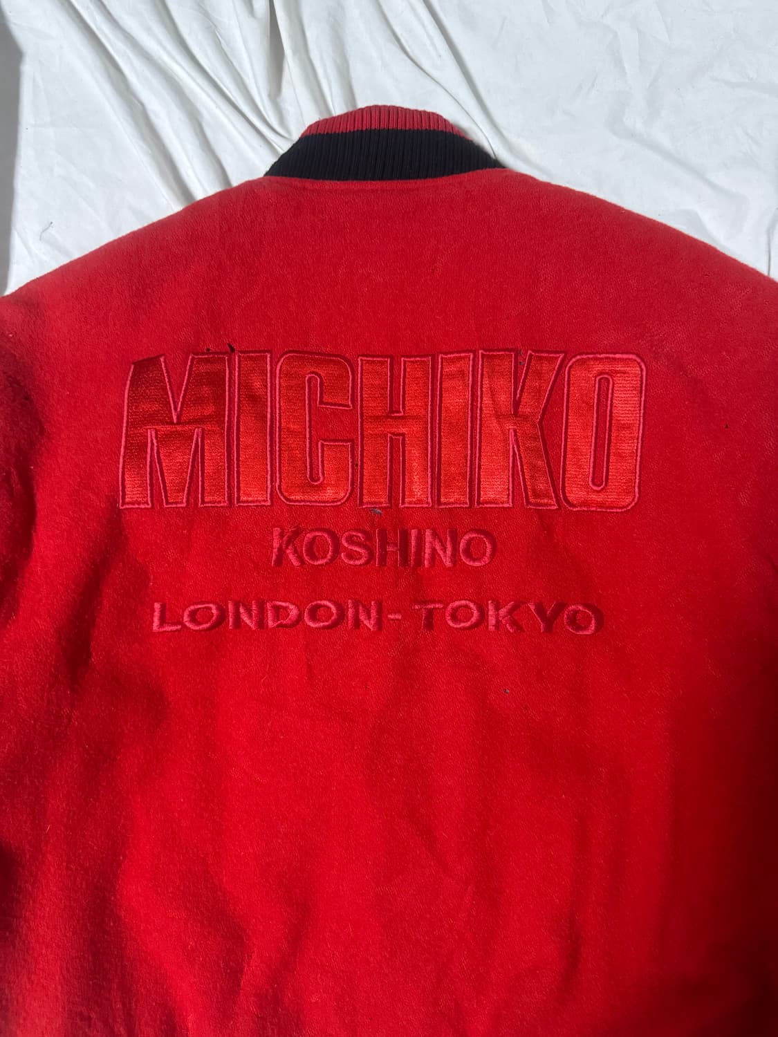 미치코 코시노 울 레더 바시티 자켓 상품이미지4