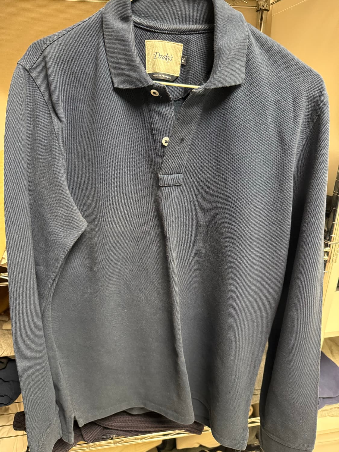 드레익스 Navy Pique 긴팔 pk 카라티 38(새상품) 상품이미지2