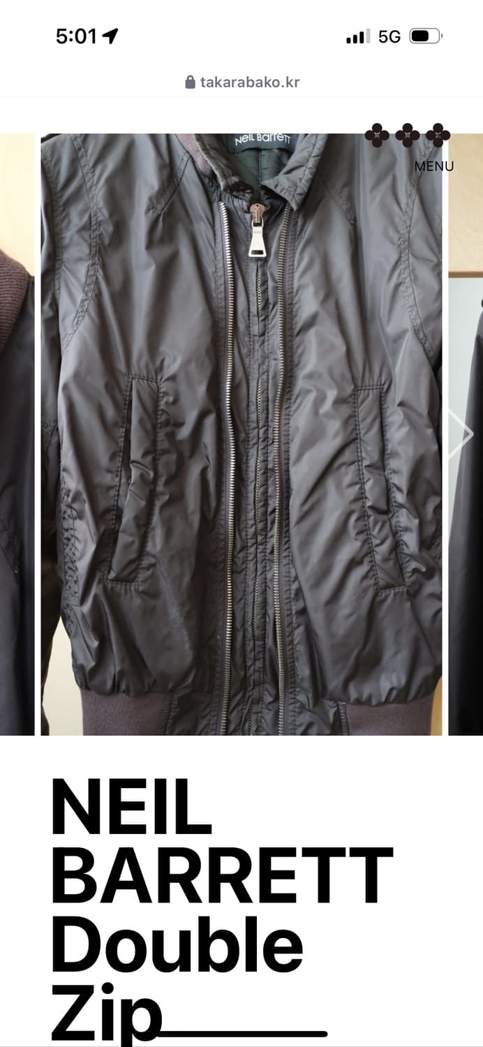NEIL BARRETT Double Zip Bomber 봄버 상품이미지4