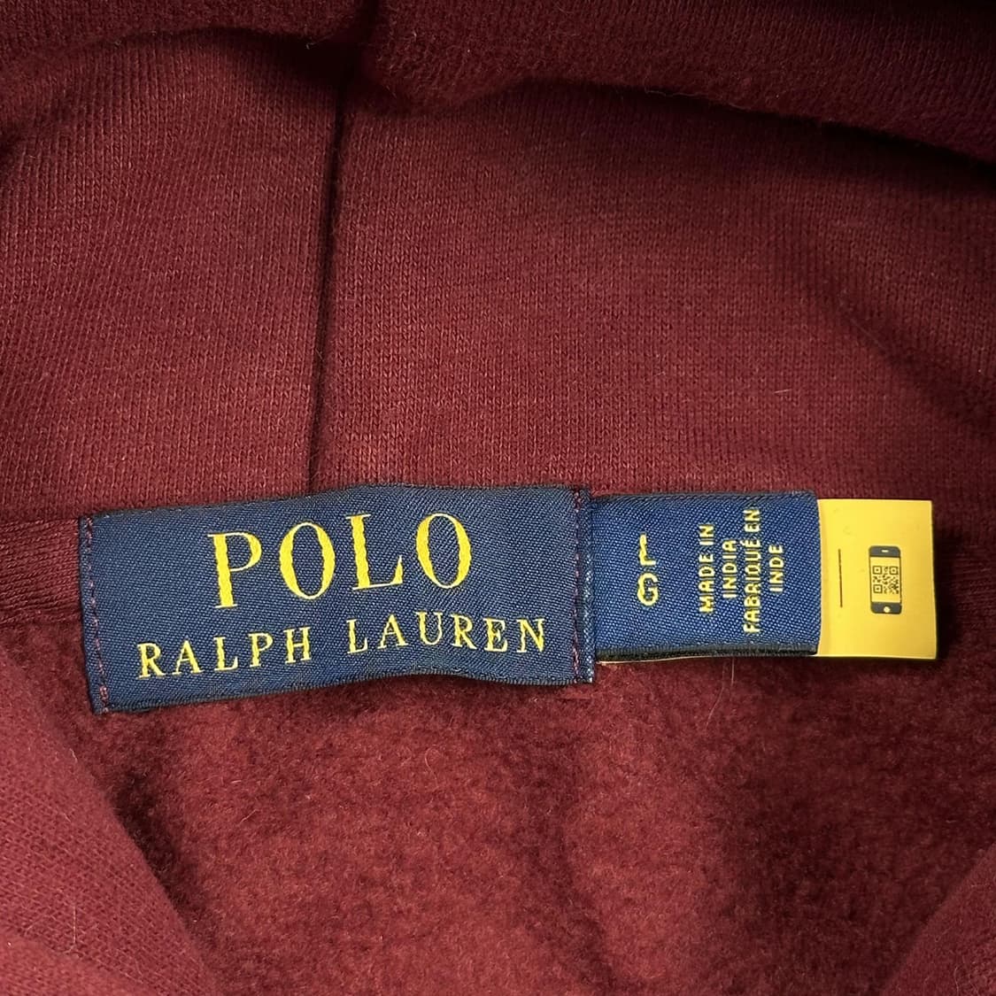 폴로 랄프로렌 클래식 후드티 버건디 L 상품이미지5
