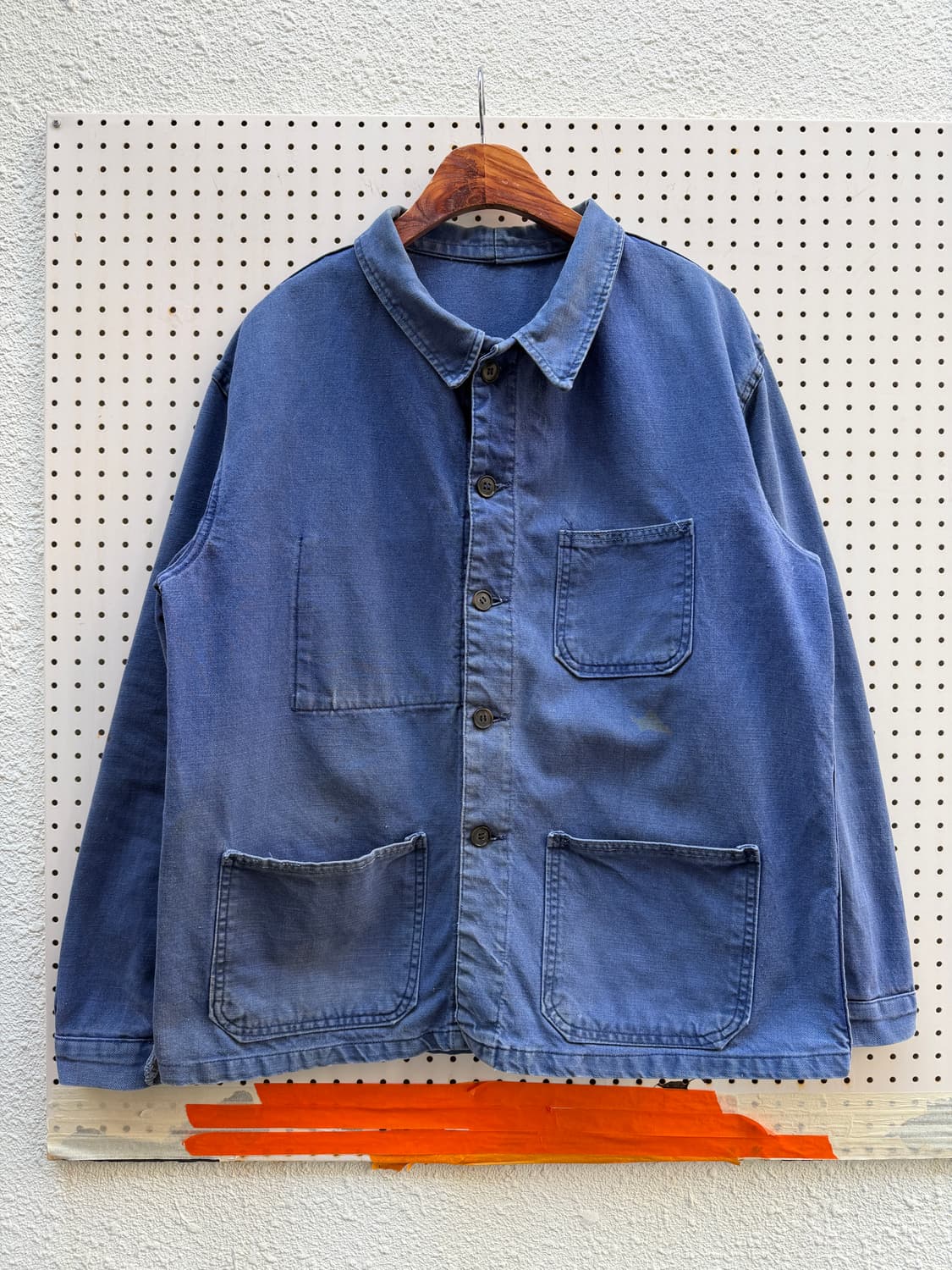 FADED WASHED BLUE OLD VINTAGE 프렌치워크자켓 상품이미지1
