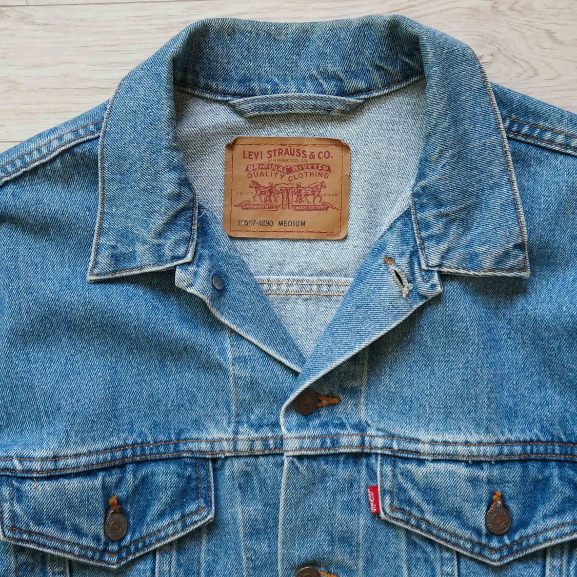 [Made in U.S.A] 빈티지 90s 리바이스 데님 트러커 자켓 상품이미지3