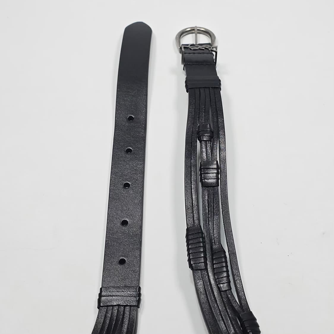 생로랑 브레이디드 레더 벨트 (70)  상품이미지4