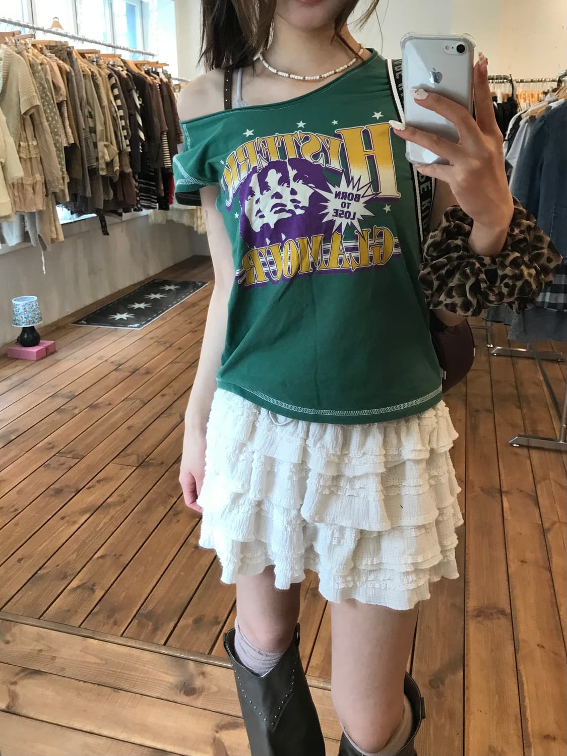 히스테릭글래머 그린 스티치 반팔티 상품이미지4
