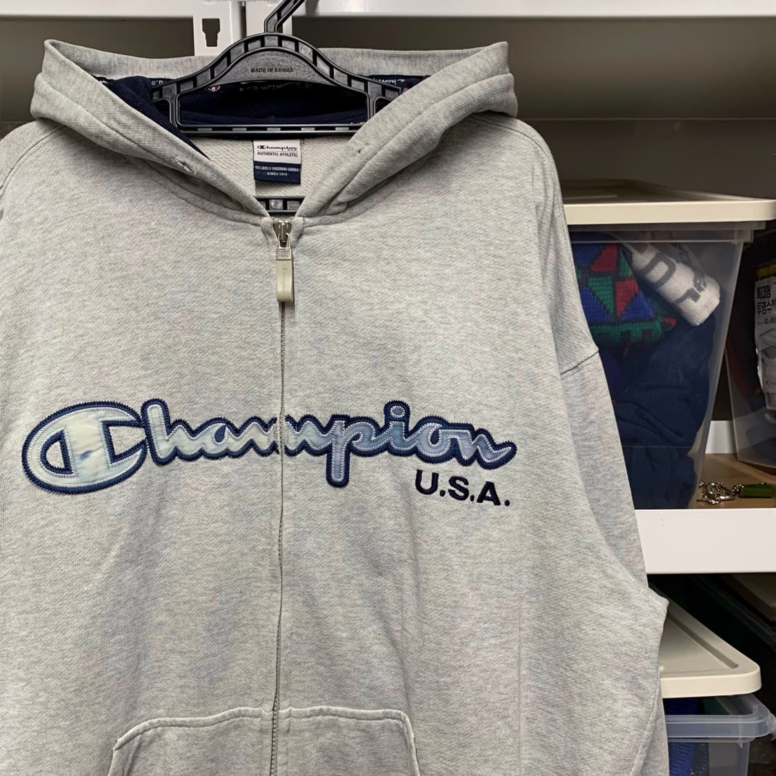 [L] 챔피온 빅로고 후드집업 상품이미지1