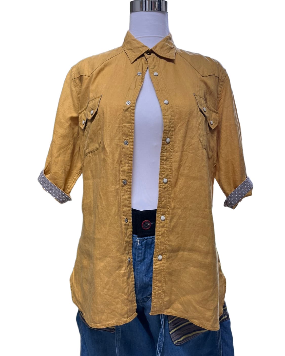 Mustard linen shirt 상품이미지7