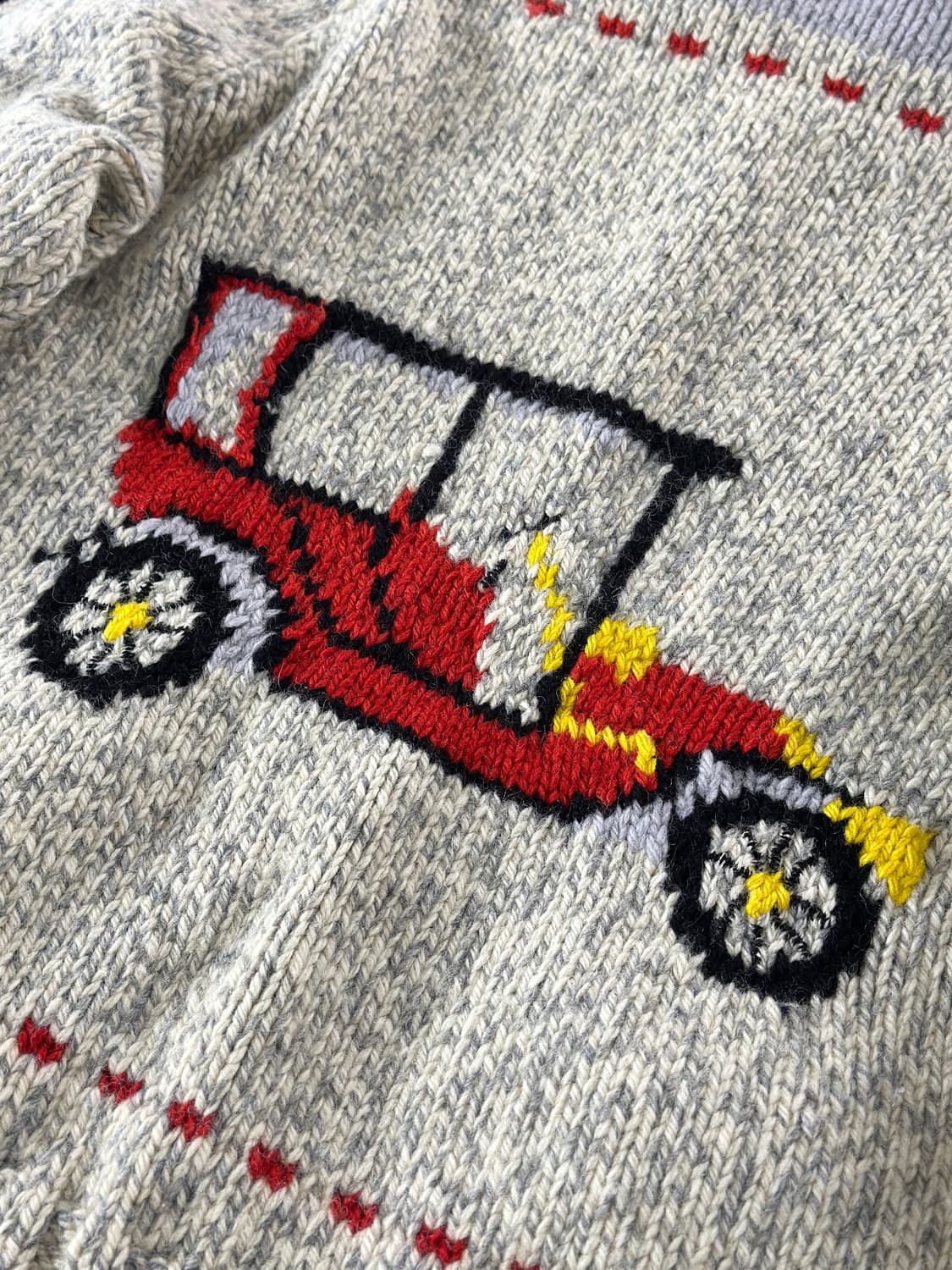 (Rare) 60s 빈티지  "Antique Autos" 코위찬 스웨터 상품이미지6