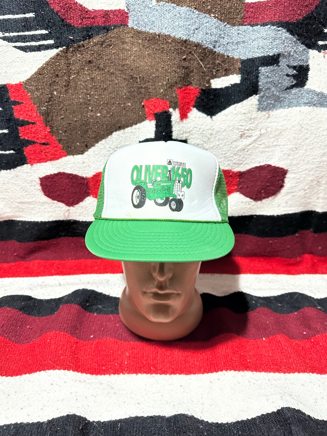[빈티지] •Vintage White Oliver Trucker Cap 상품이미지1