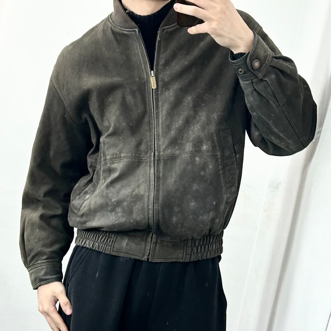 입생로랑 양가죽 스웨이드 봄버 자켓 상품이미지2