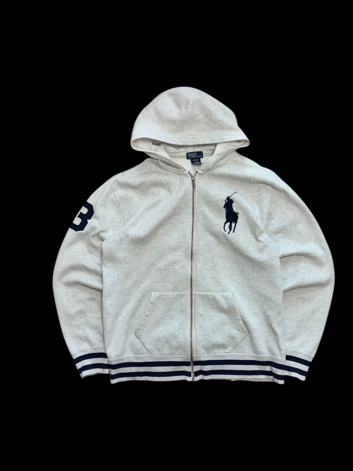 폴로 랄프로렌 빅포니 그레이 후드 집업 상품이미지3