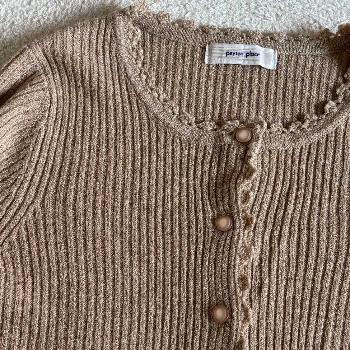 일본빈티지 peyton place 골지 작사 가디건 상품이미지2