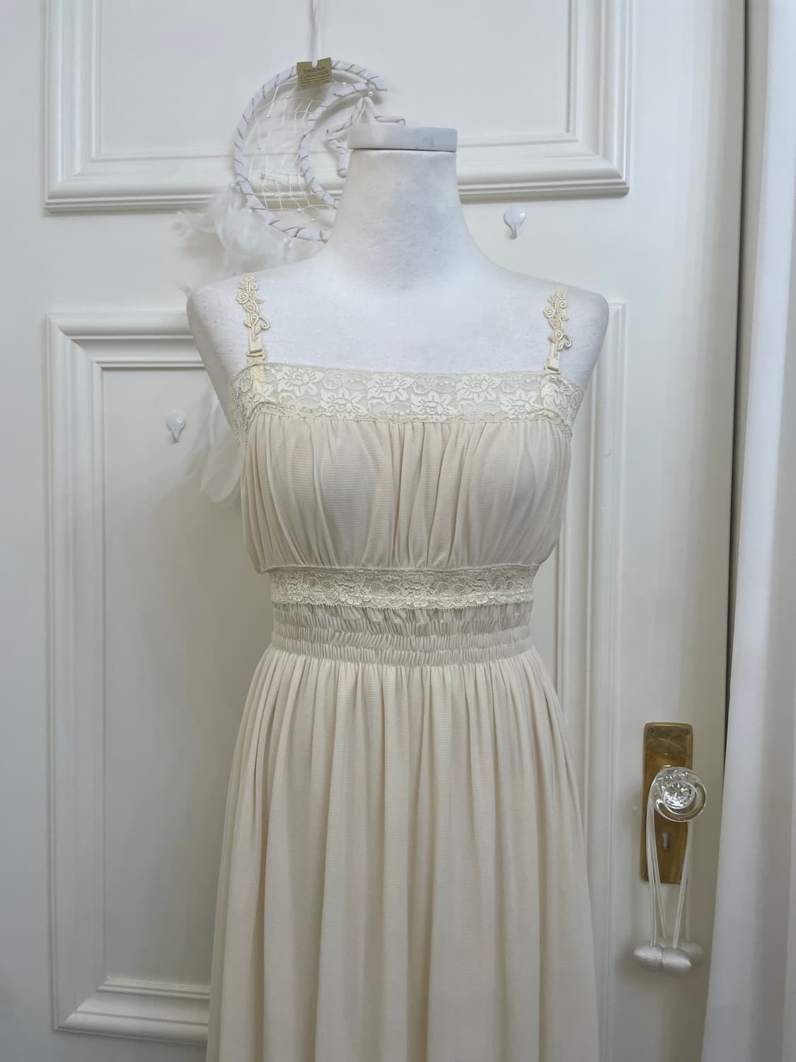ivory lace point shirring fairy opc(size 상품이미지5
