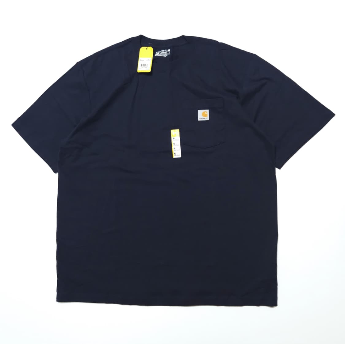 칼하트 루즈핏 워크 포켓 반팔 티셔츠 네이비 상품이미지1