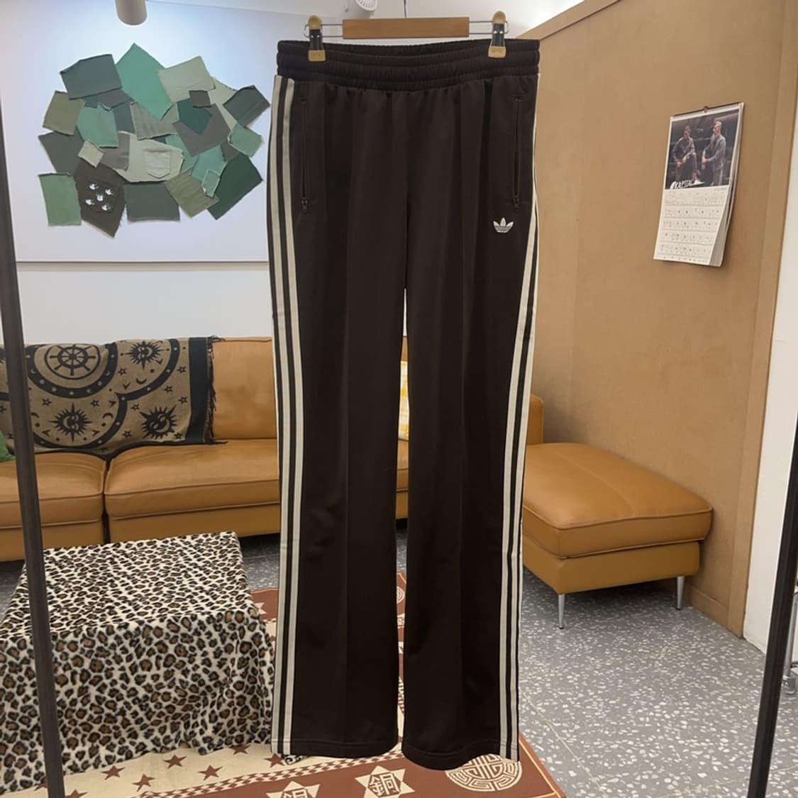 아디다스 빈티지 오리지널 삼선 브라운 트랙팬츠 XS C08828 상품이미지3