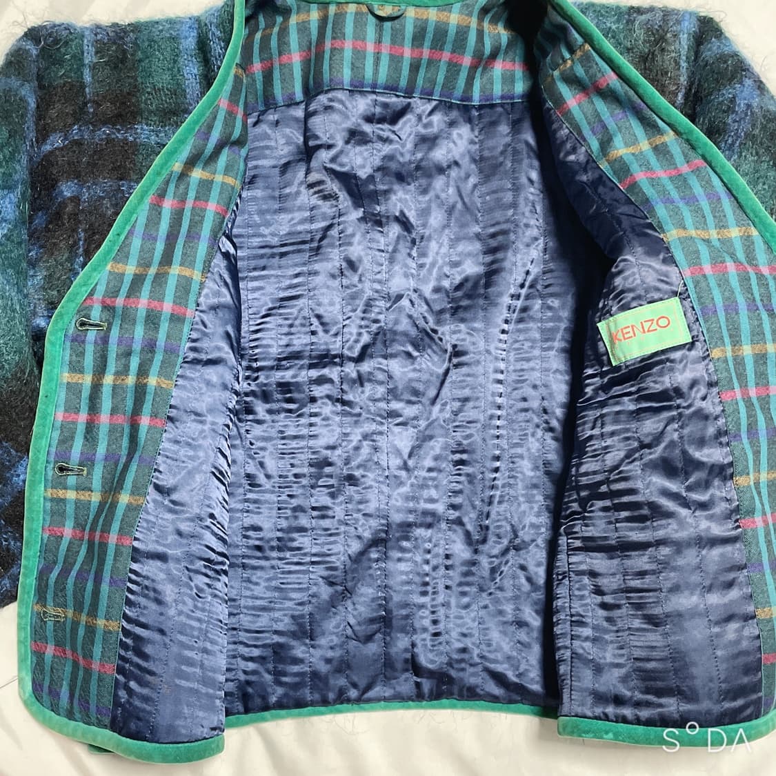 겐조 브이넥 체크 모헤어 가디건 M 상품이미지6