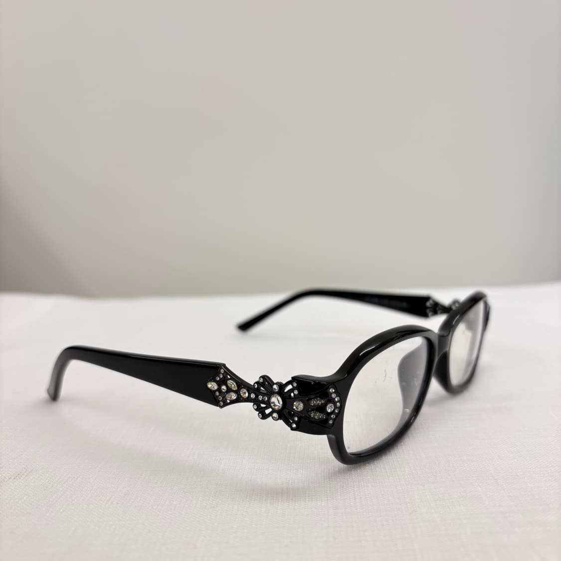 F Castet 블랙 큐빅 뿔테 빈티지안경 상품이미지2