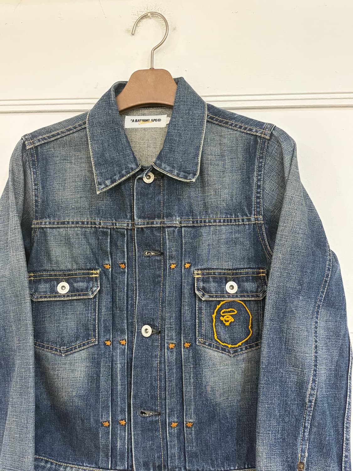 딱붙핏!!-베이프 에이프 스타 데님 자켓 상품이미지5