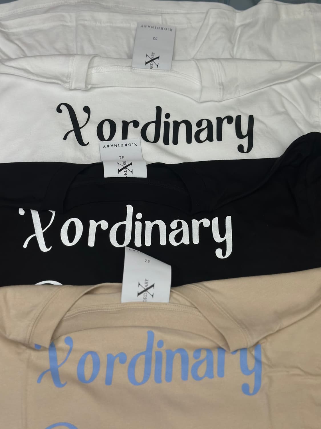 X:ORDINARY 반팔 티셔츠 3종 (52사이즈) 상품이미지1