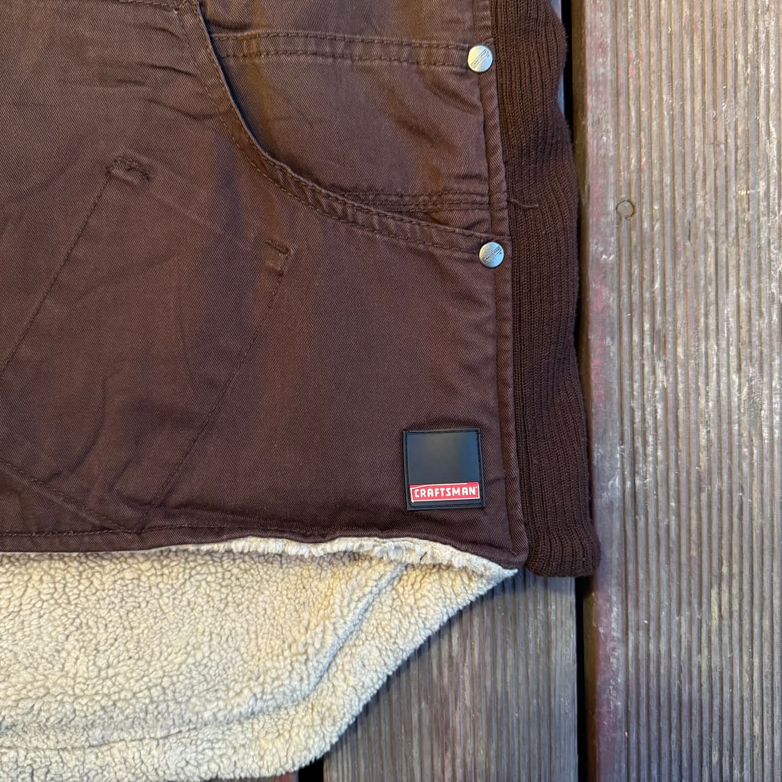 빈티지 양털 워크 베스트 다크브라운 상품이미지2