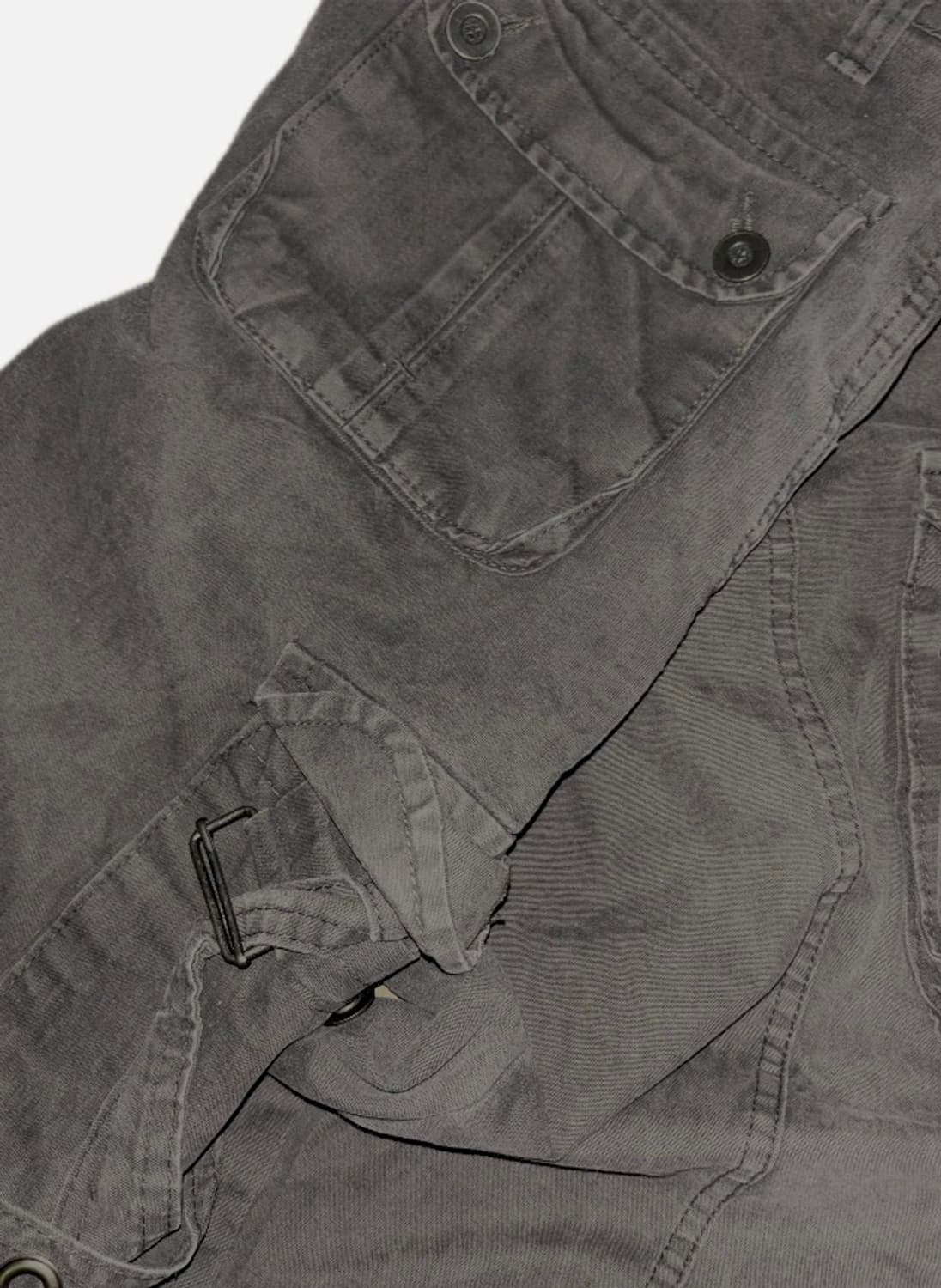 빈티지 본디지 디테일 고동색 브라운 와이드 카고팬츠 상품이미지4