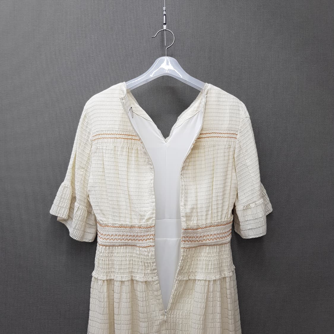 한섬 마인 2020 스모킹 디테일 롱 원피스 82-94-160사이즈 상품이미지6