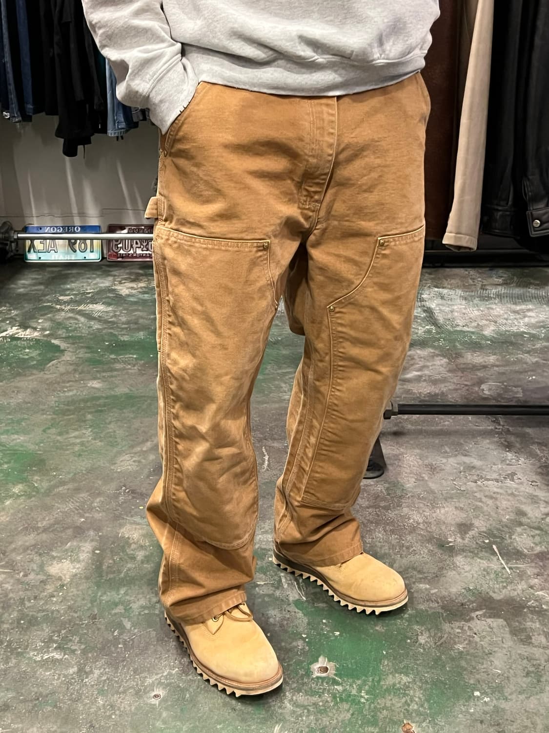 [36x30] 칼하트 USA MADE 더블니 워크팬츠 덕 캔버스 상품이미지2