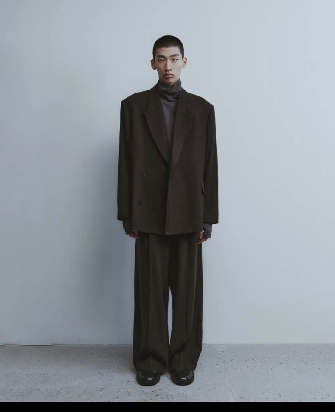 유스 더블 블레이저 자켓 (Brown, M) 상품이미지1