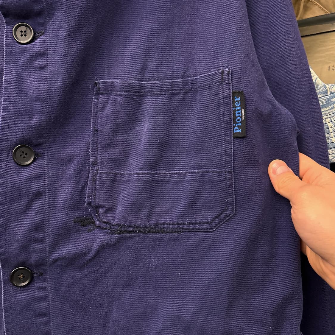 60~70s 피오니어 워크웨어 독일생산 프렌치 워크자켓 N712 상품이미지5