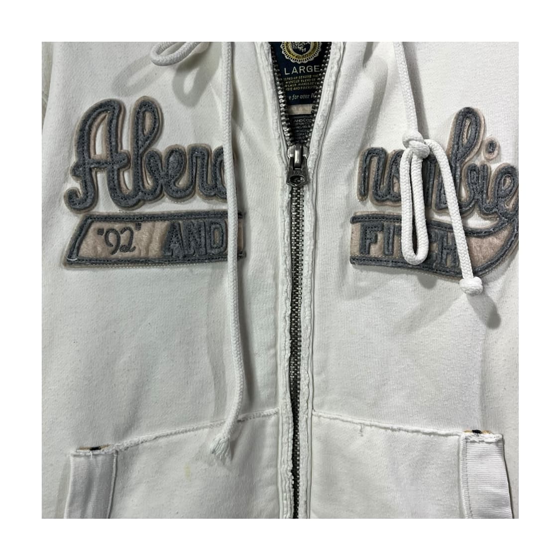 [A&F] 아베크롬비 앤 피치 로고 자수 헤비 후드집업 상품이미지5