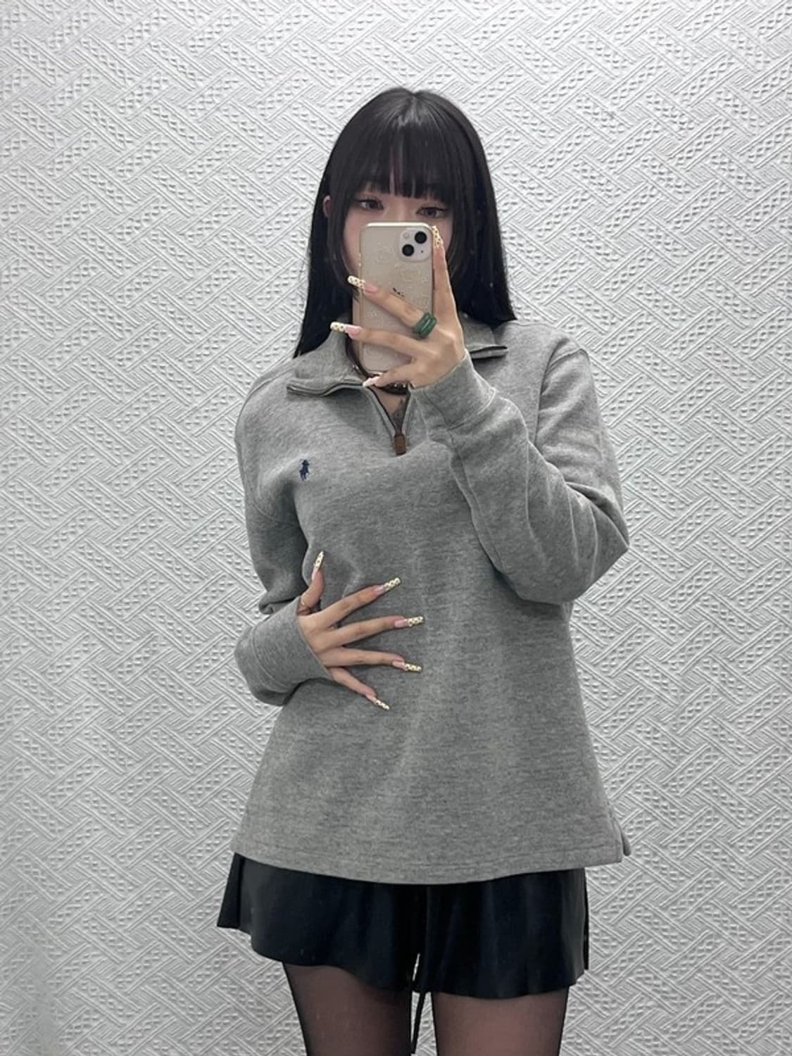 폴로 랄프로렌 빈티지 모던캐주얼 반집업 니트 M C09950 상품이미지1