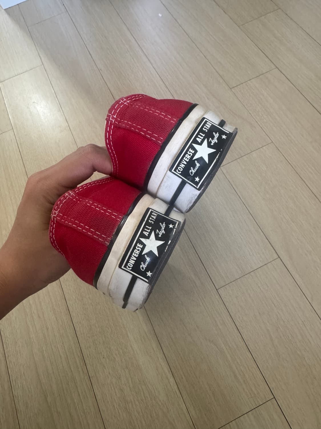 컨버스 척 70 로우 에나멜 레드 164949C 상품이미지5