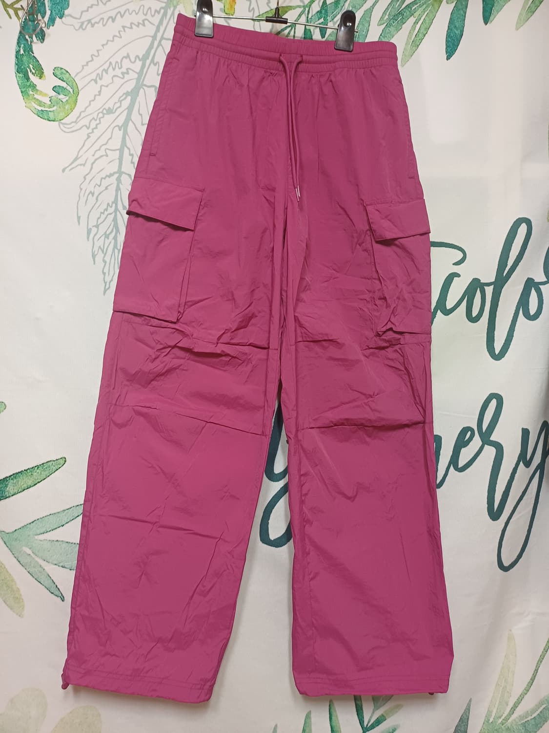 코드그라피/남녀공용/세미와이드 카고 나일론 바스락팬츠 상품이미지1