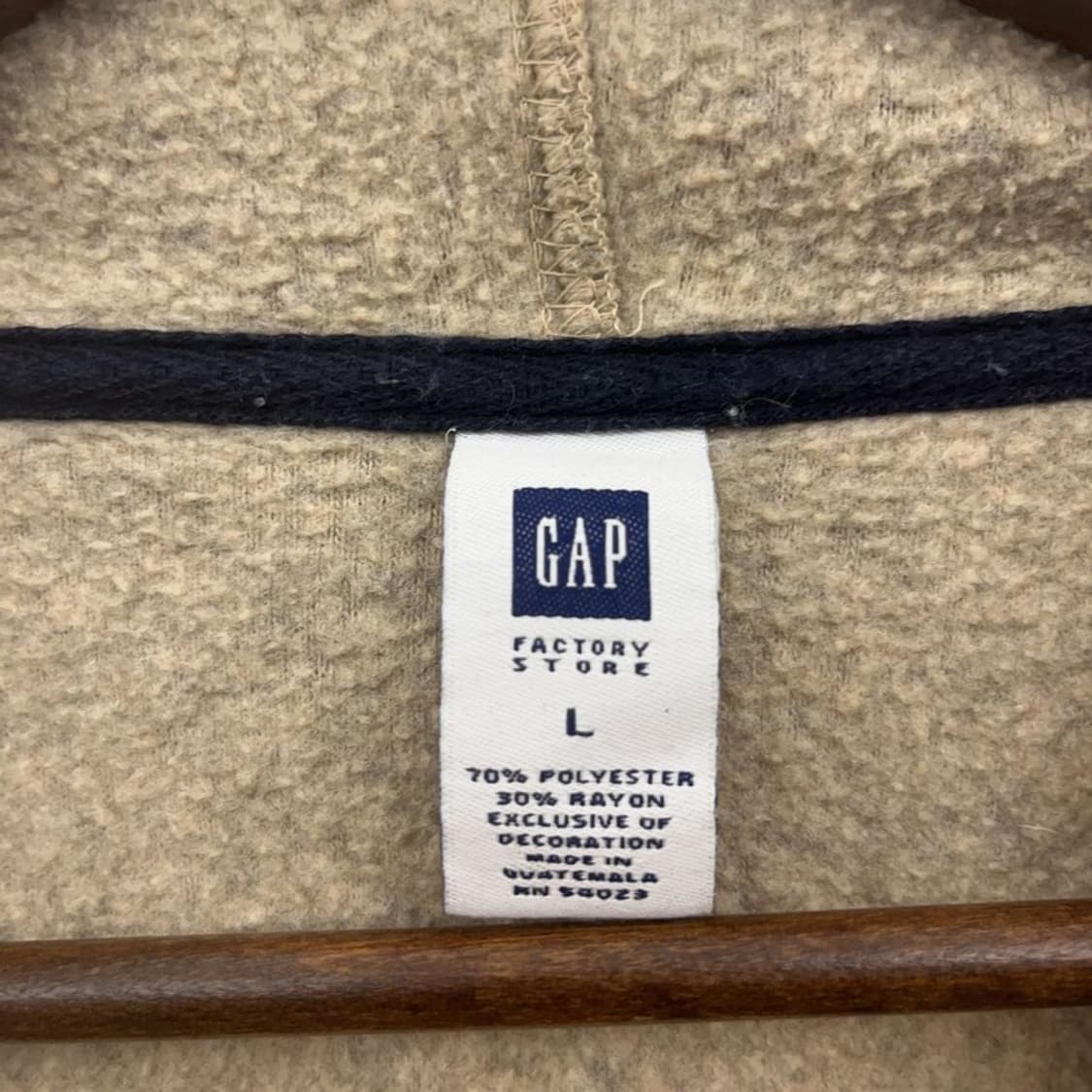 갭 올드스쿨 빈티지 빅로고 기모 후드티 L C07570 상품이미지5