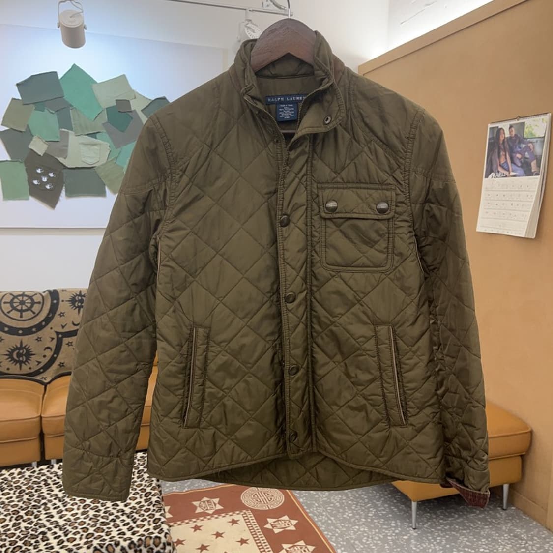 폴로 랄프로렌 빈티지 슬림핏 말차카키 퀄팅 자켓 S C09097 상품이미지3