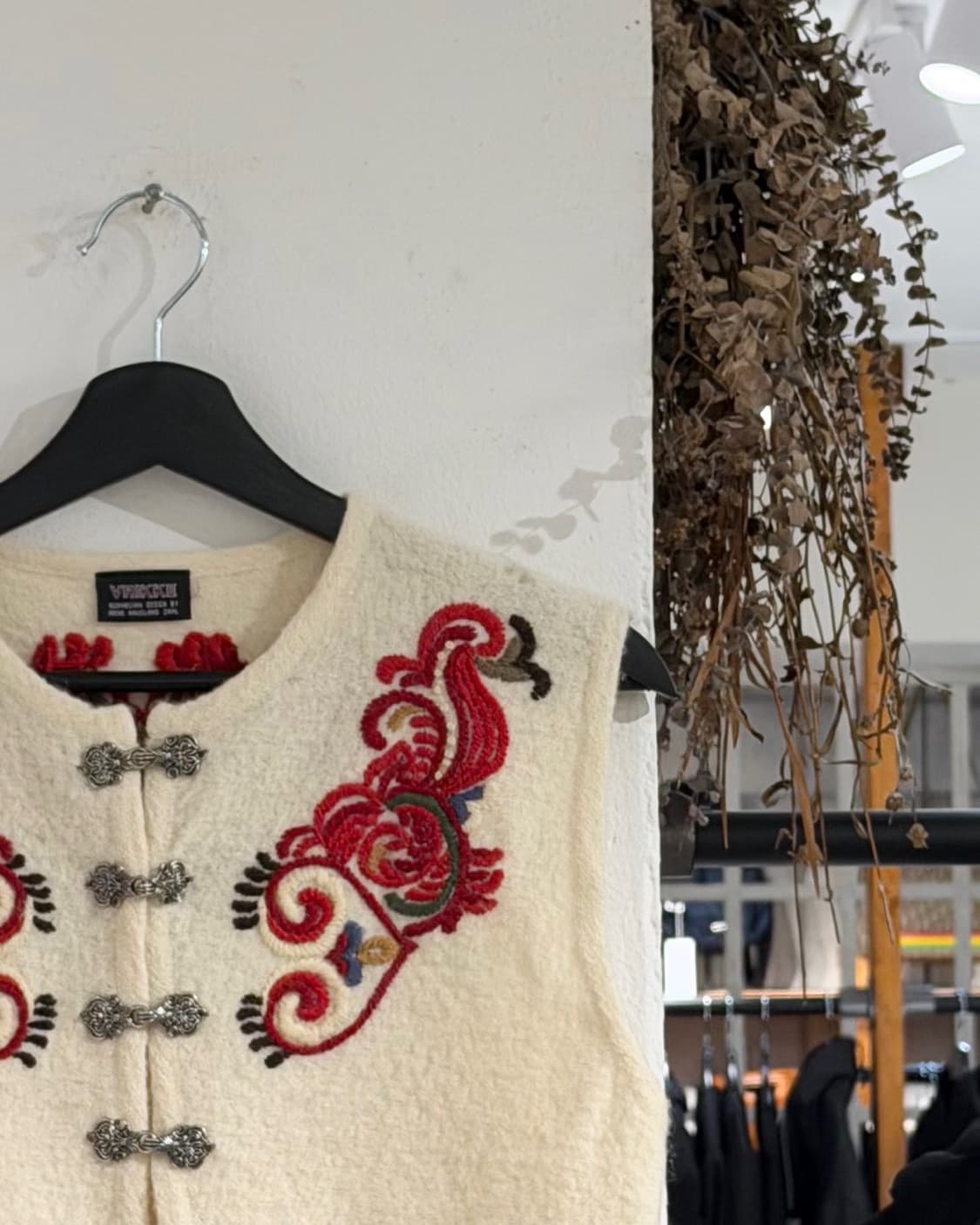 빈티지 아이보리 노르웨이 울 베스트 상품이미지3