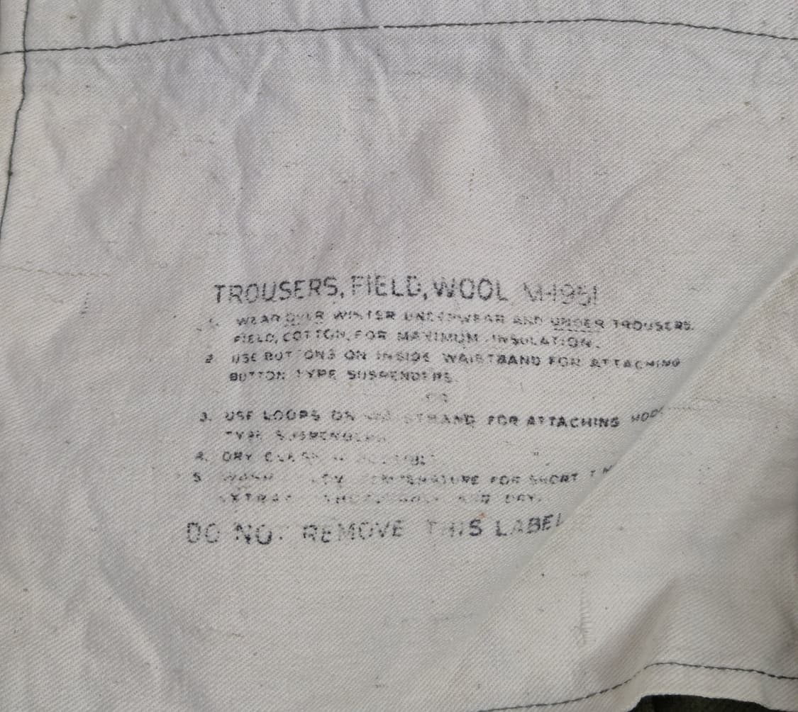 미군 구형 M1951 정복 전투복 바지 하의 (M/L) 상품이미지9