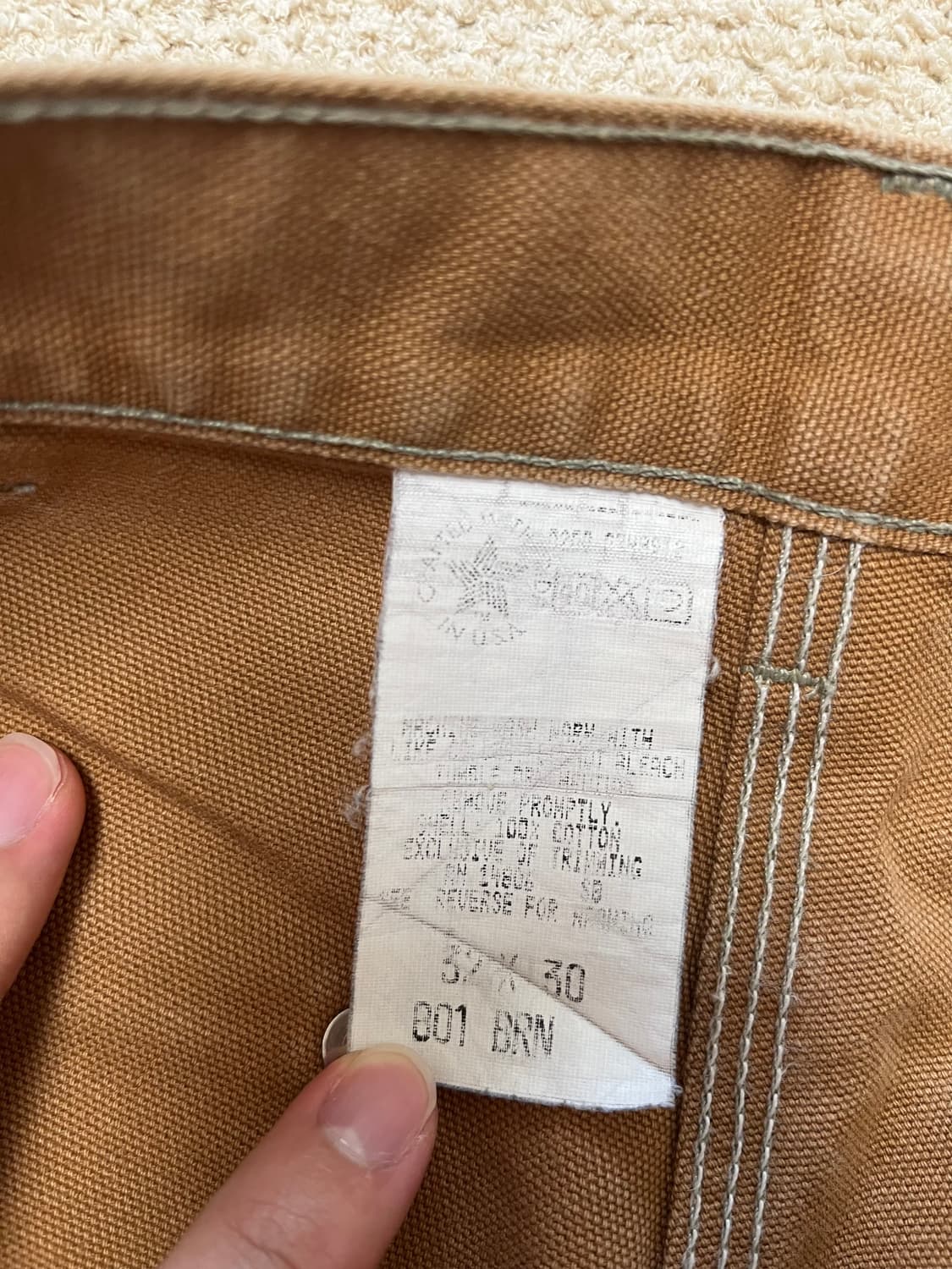 90s 미국 생산 칼하트 더블니 팬츠 상품이미지4