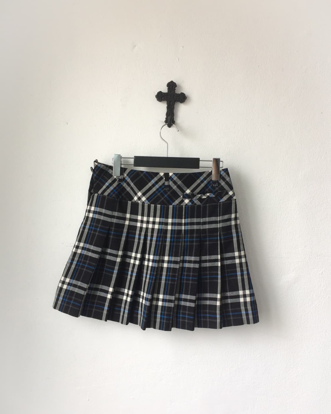 Check pattern pleats mini skirt 상품이미지2