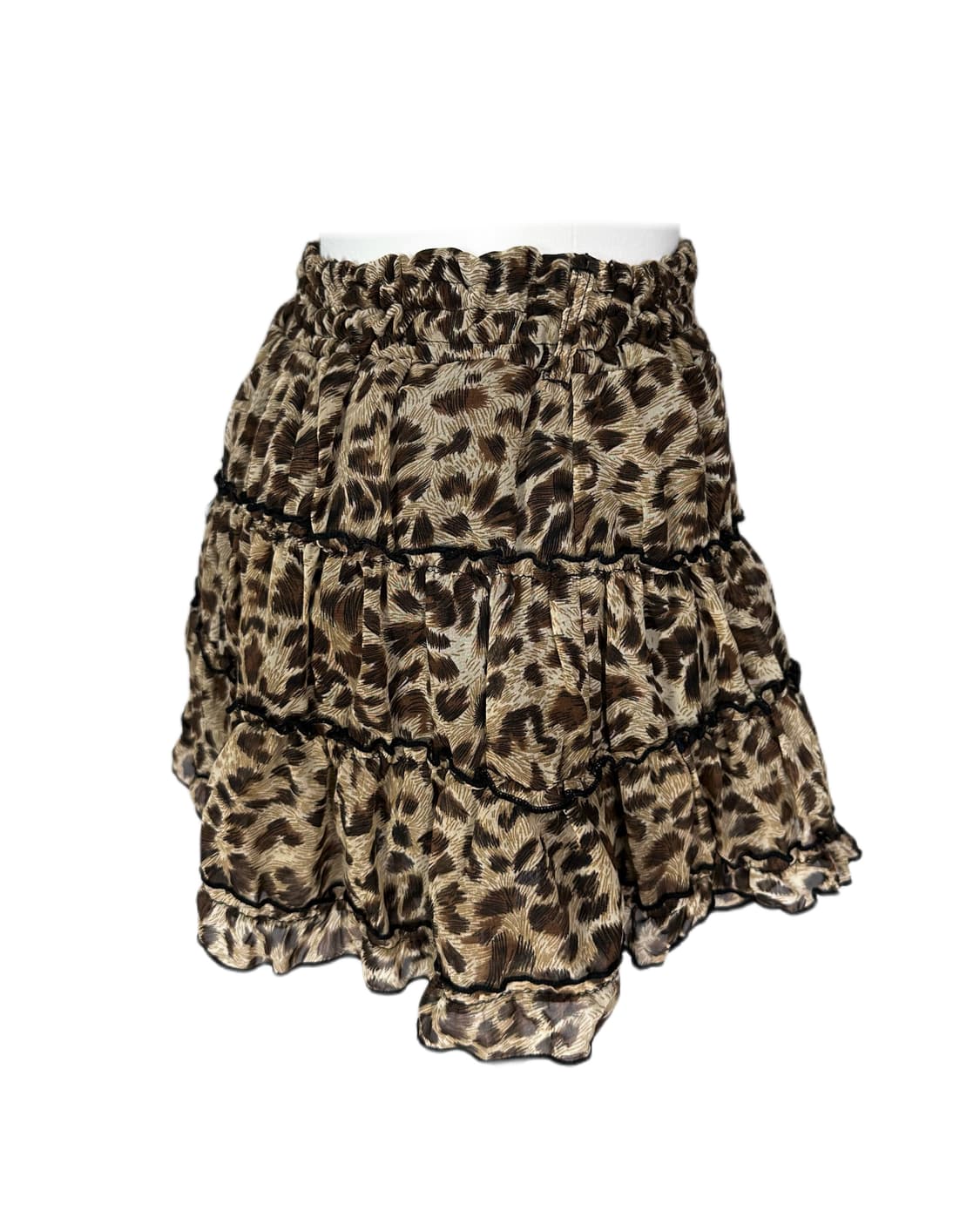 leopard tired mini skirt 상품이미지3