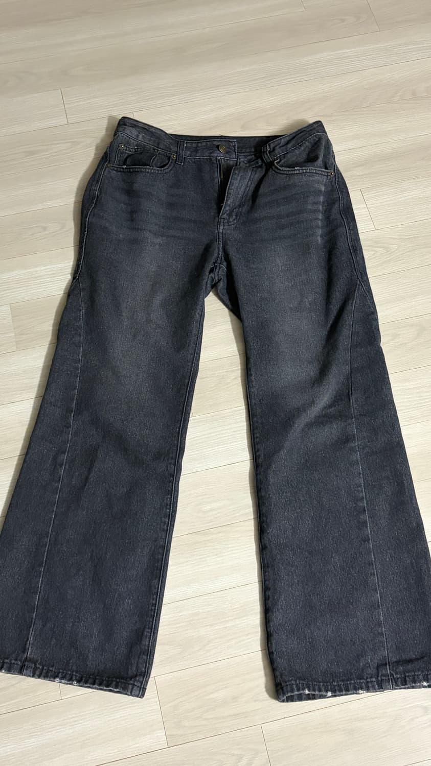 나이스고스트클럽 사이드패널 부츠컷 데님 블랙 (M) 상품이미지5