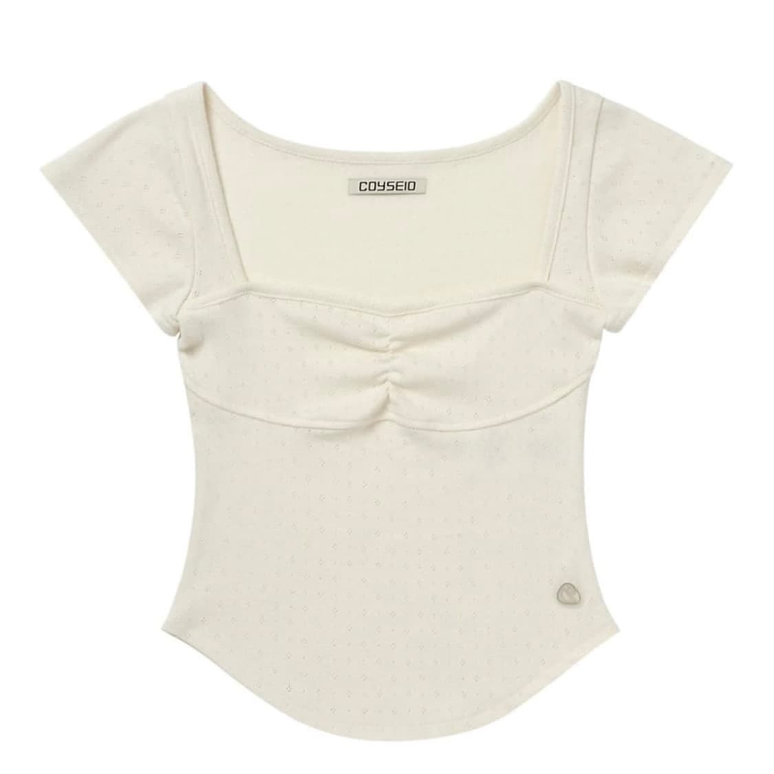 Coyseio Punching Shirring Top Cream 상품이미지1