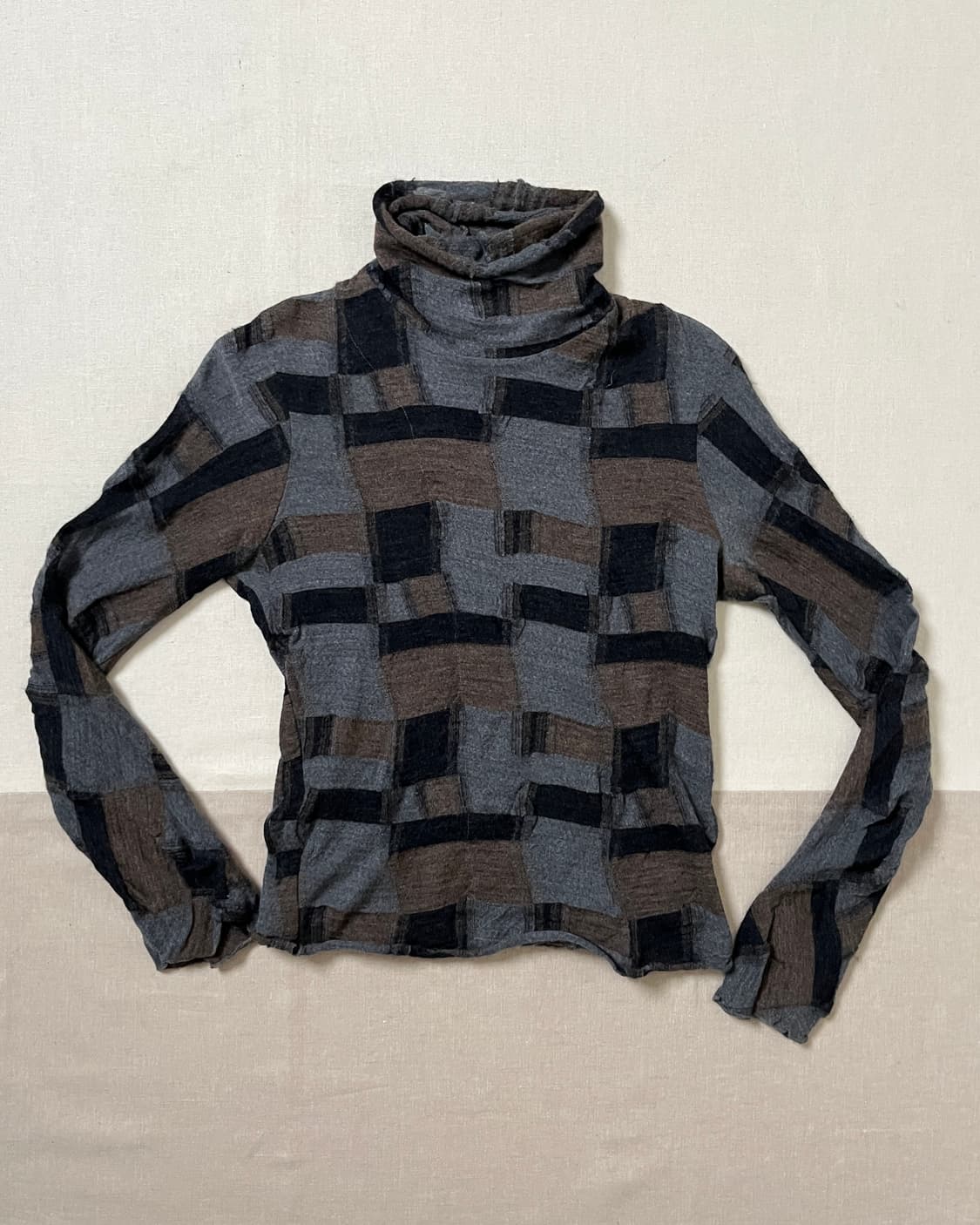 요지야마모토 자가드 터틀넥 니트 yohji yamamoto Y’s  상품이미지4