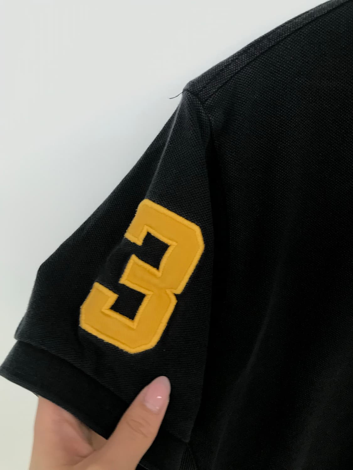 폴로 랄프로렌 빅포니 블랙 피케 반팔 카라 티셔츠 상품이미지4