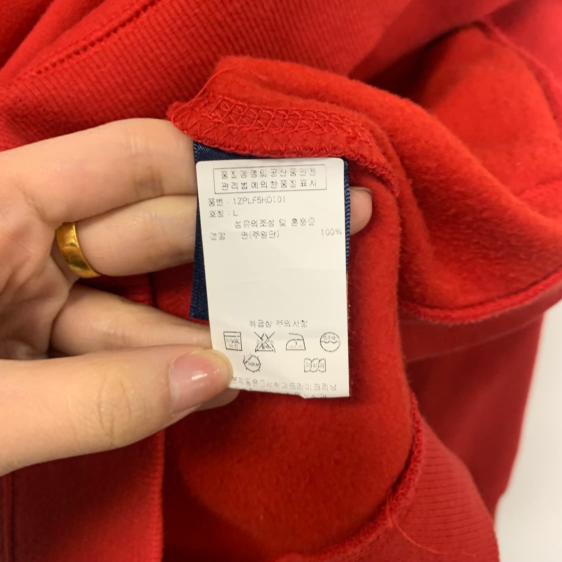 폴로 랄프로렌 빅포니 레드 후드집업 상품이미지5